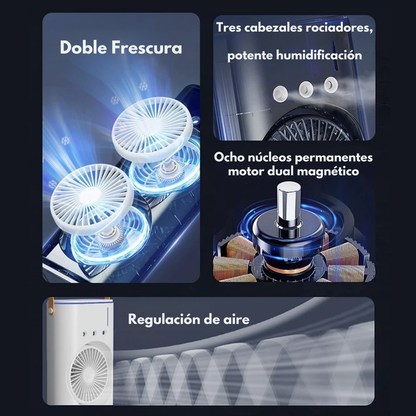 Ventilador humidificador doble